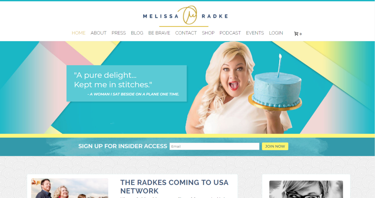 Melissa Radke site by BrandSpin